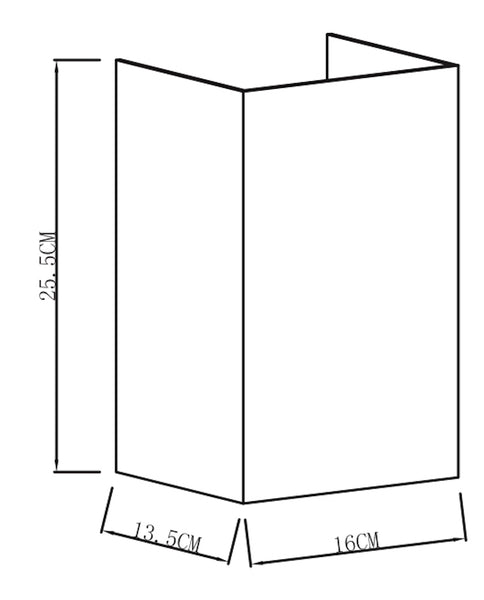 HARPER LIVING 1xE27/ES Wall Wash Light with Switch, Rectangle Fabric Shade, Suitable for LED Upgrade