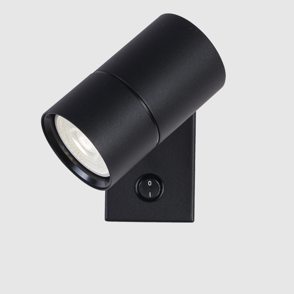 1 Light GU10 Spotlight Black with nail switch