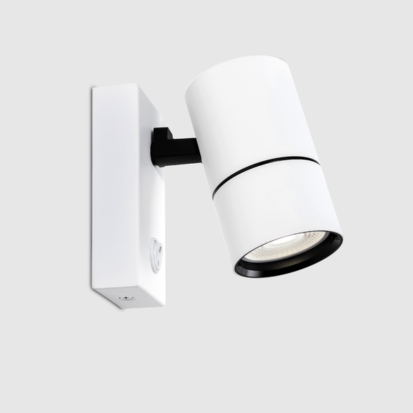 1 Light GU10 Spotlight White with nail switch