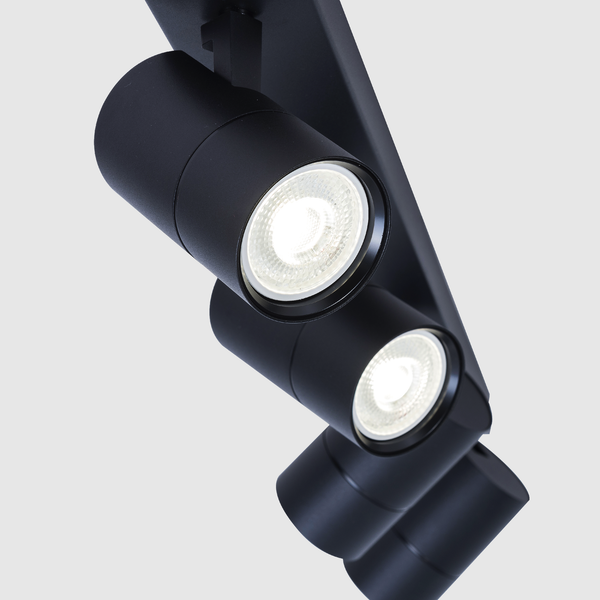 4 Light GU10 Spotlight 4x GU10 Black