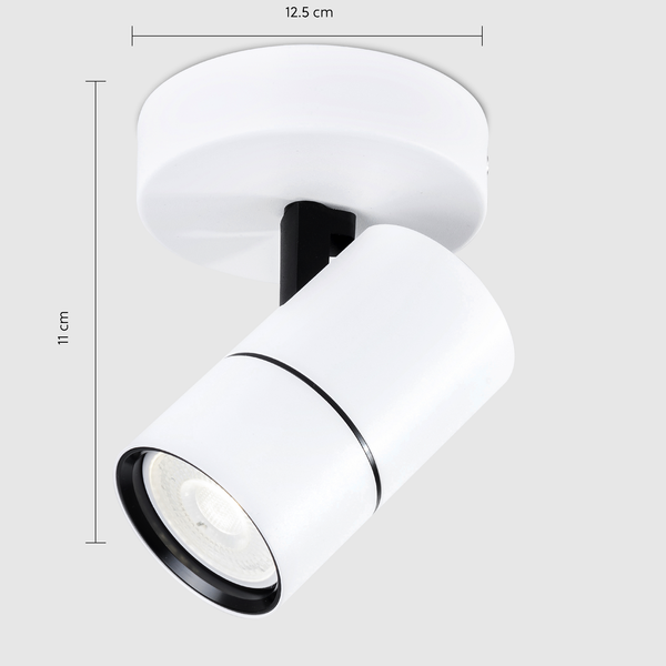 1 Light GU10 Round Spotlight White