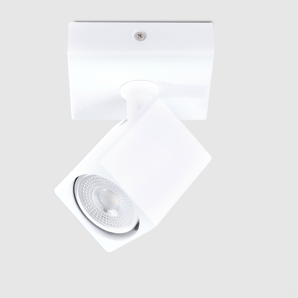 1 Light GU10 Square Spotlight White