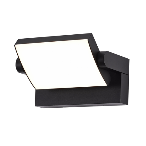 LED Black Outdoor Wall Light, Adjustable Rectangular Light IP54, 20 Watts 1100 Lumens 4000K