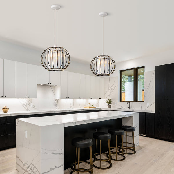 HARPER LIVING Easy Fit Shade, Matt Black Ceiling Light Shade 27cm - Modern Lampshade for Bedroom, Kitchen, Living Room