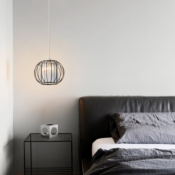 HARPER LIVING Easy Fit Shade, Matt Black Ceiling Light Shade 27cm - Modern Lampshade for Bedroom, Kitchen, Living Room