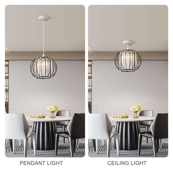 HARPER LIVING Easy Fit Shade, Matt Black Ceiling Light Shade 27cm - Modern Lampshade for Bedroom, Kitchen, Living Room