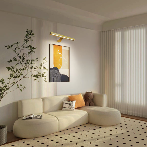 HARPER LIVING 2 Packs Picture lights Rechargeable Gold, Cordless Picture light Dimmable &amp; 3 Colour Temps