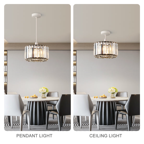 HARPER LIVING Easy Fit Pendant Shade, Matt Black Ceiling Light Shade with Diameter 23cm - Modern Lampshade