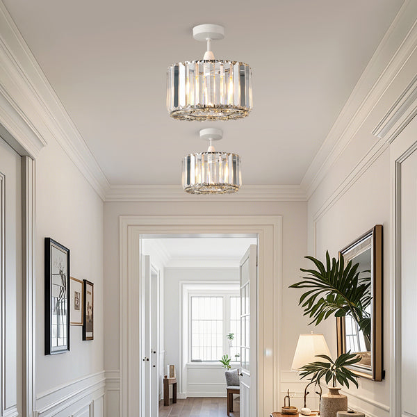 HARPER LIVING Easy Fit Pendant Shade, Chrome Ceiling Light Shade with Diameter 23cm - Modern Lampshade