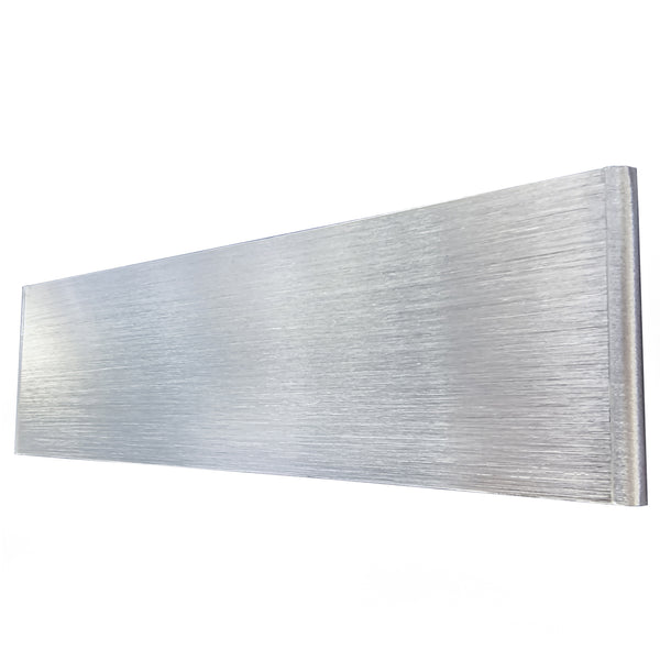 8W LED Up/Down Wall Light, Brushed Aluminium Finish Warm White (Non-Dimmable)