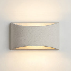 Harper Living White Concrete Art Deco Medium Plaster Indoor Wall Light (12 x 20 x 8.5cm)