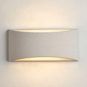 Harper Living White Concrete Art Deco Medium Plaster Indoor Wall Light (14 x 30 x 10cm)