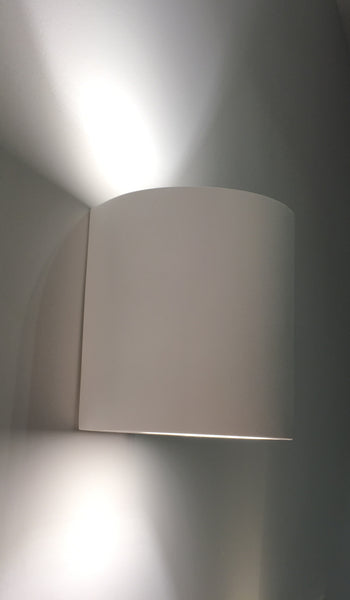 Ceramic Cylinder Wall Light, Up/Down White Paintable G9 socket (NO BULB)