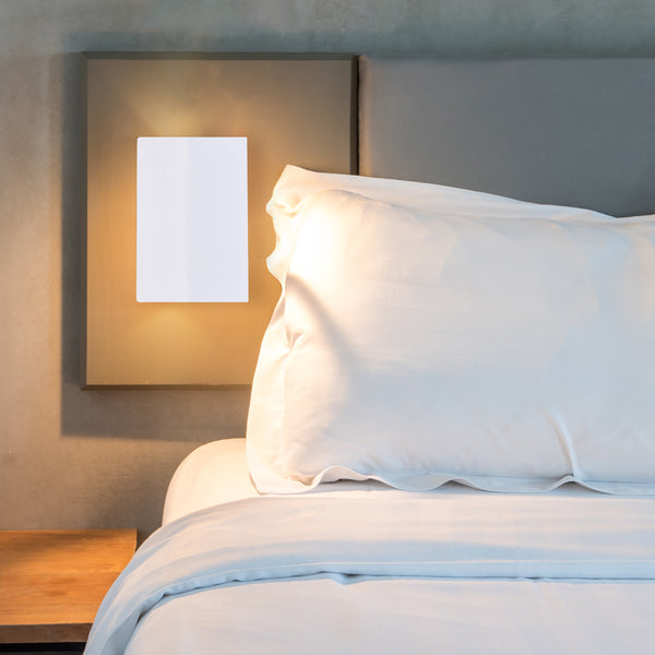 Ceramic Rectangle Shaped Wall Light, 2 lights Up/Down White Paintable GU10 sockets (NO BULBs)