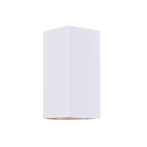 Ceramic Rectangle Shaped Wall Light, 2 lights Up/Down White Paintable GU10 sockets (NO BULBs)