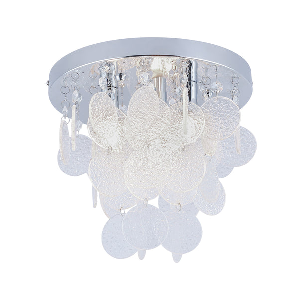 Crystal Bathroom Ceiling Light 3xG9 Cap Type Modern Water Resistant (IP44) Circular Crystals