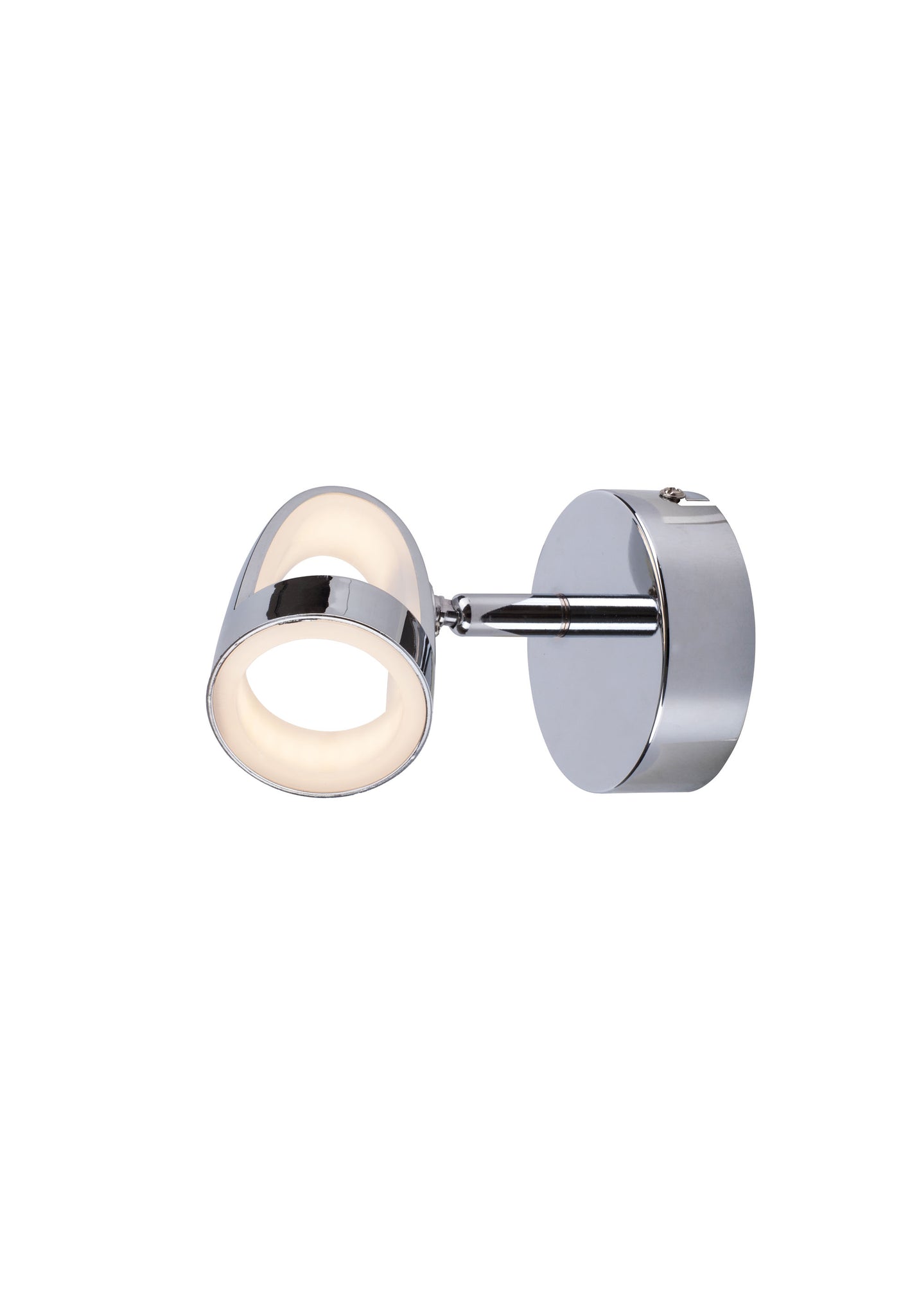 LED Wall Spotlight, 1 Light Polished Chrome Non-Dimmable, Warm White 3000K