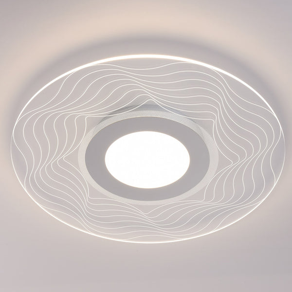 LED Ceiling Light, Acrylic Circular Shade, Natural White (4000K), Non Dimmable