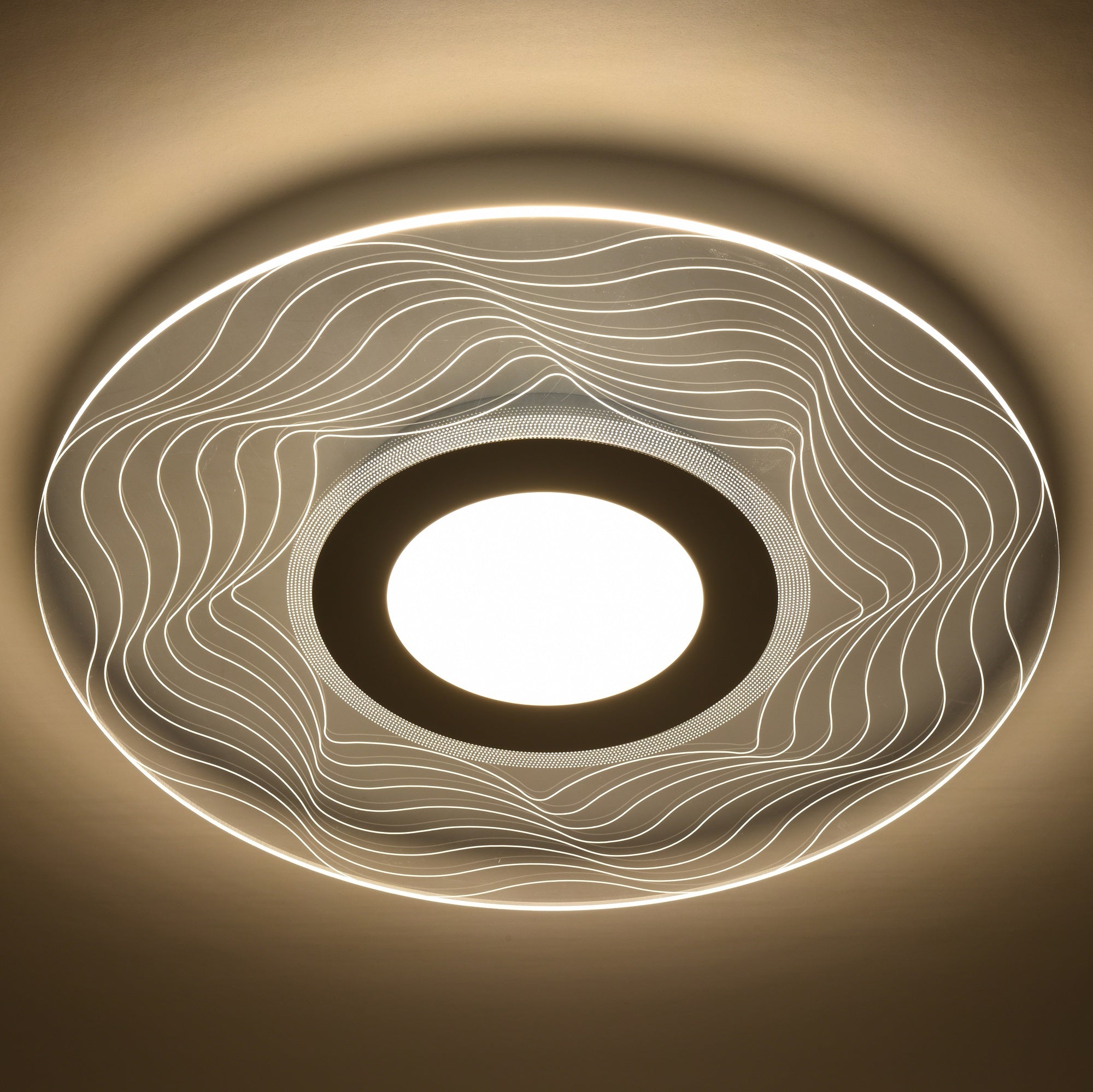 LED Ceiling Light, Acrylic Circular Shade, Natural White (4000K), Non Dimmable