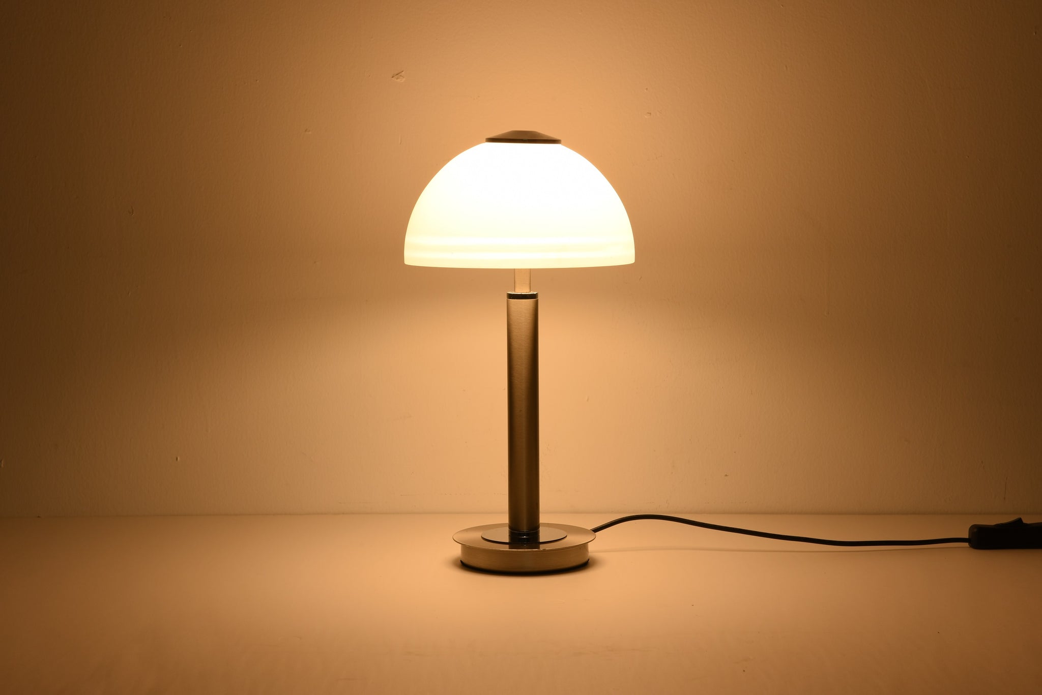 Single LED Table Lamp, On/Off Switch Polished Chrome Warm White 3000K