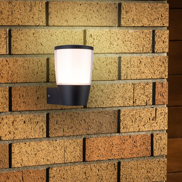 Outdoor Wall Light Grey finish with IP54 Aluminium Exterior Weatherproof Warm White Light, Ideal for Garden, Front/Back Door, Balcony