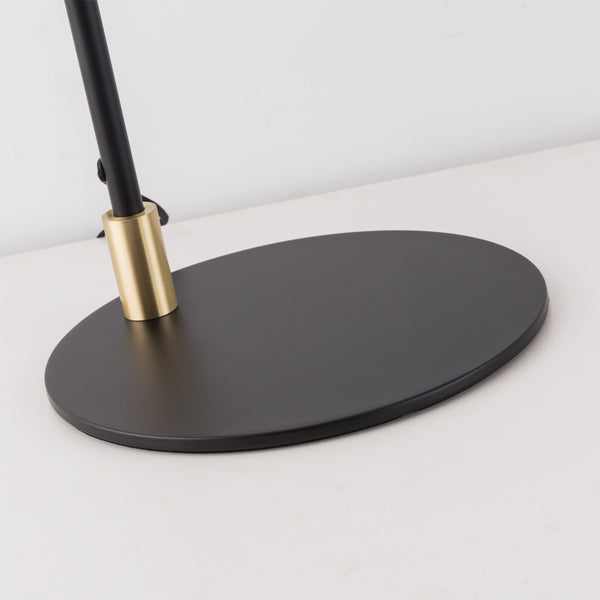 Harper Living LED Black and Gold Desk Table Light, Adjustable Light Head with Touch Dimmer Switch