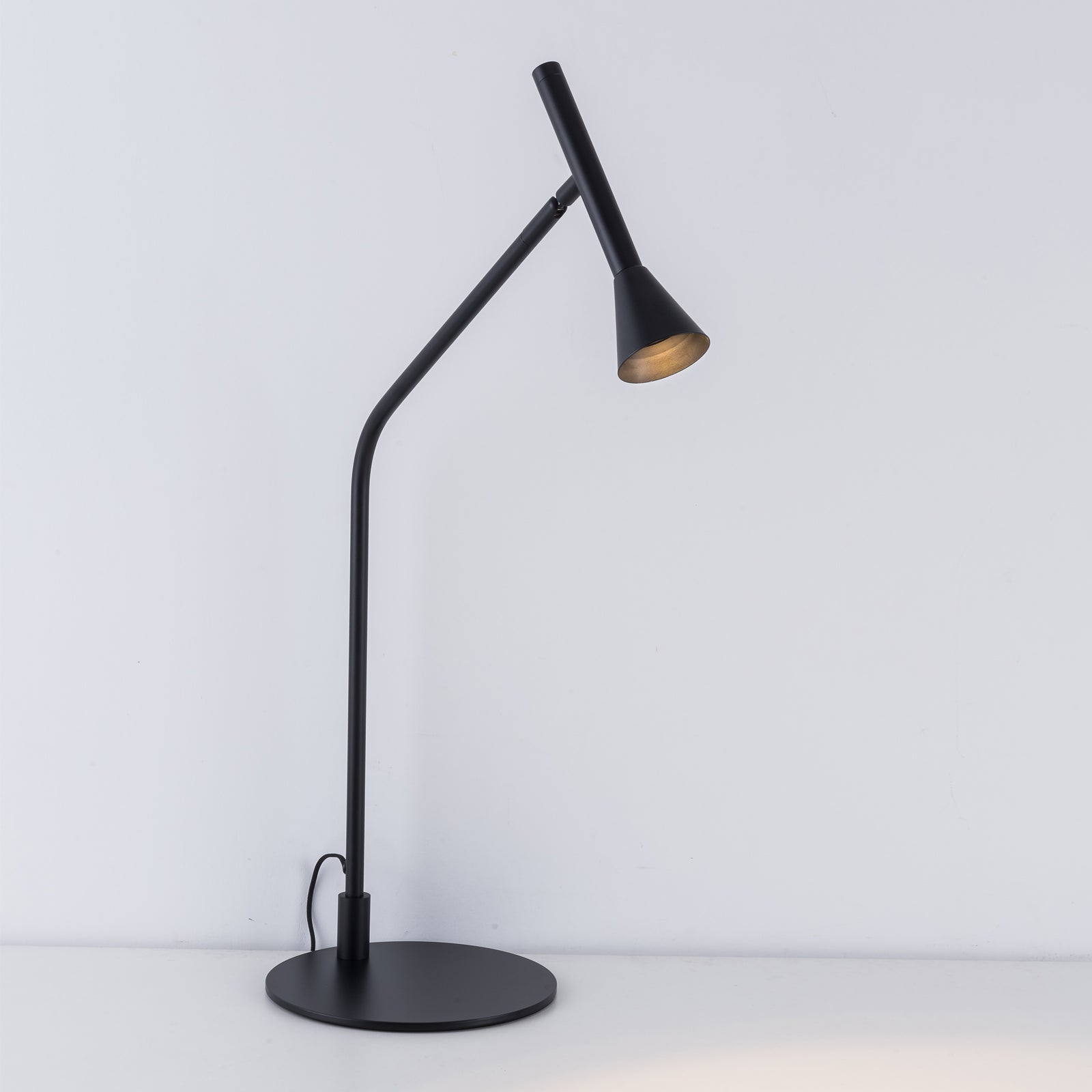 Harper Living LED Matt Black Desk Table Light, Adjustable Light Head with Touch Dimmer Switch