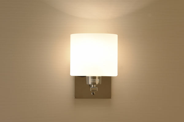 BIANCO 1xE14 Wall Light, On/Off Switch, Polished Chrome, Oval Shade