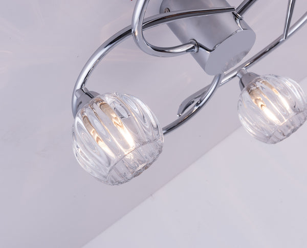 BOLLA LED 3 Lights Ceiling Light, Polished Chrome, Warm White (3000K)