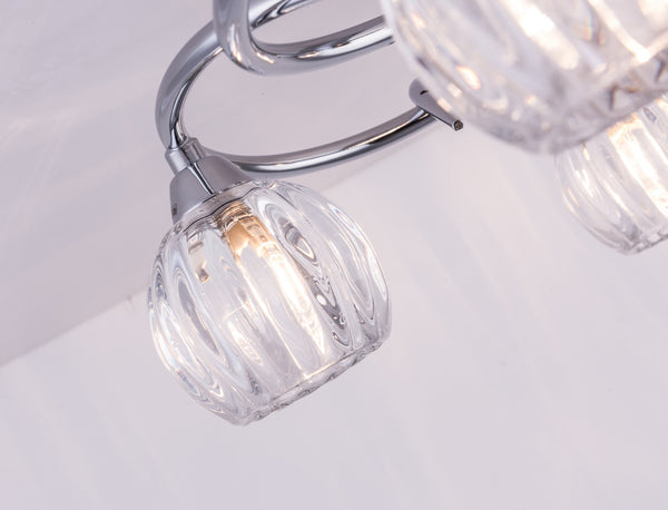 BOLLA LED 5-Lights Ceiling Light, Polished Chrome, Warm White (3000K)