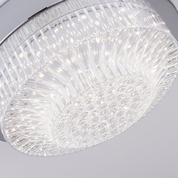 CLEO LED Flush Ceiling Light with Clear Acrylic Shade, Natural White (4000K)