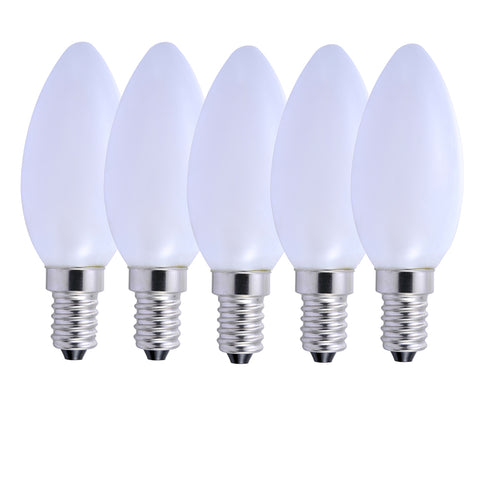 Harper Living Opal Glass Warm White 5W Dimmable LED E14 Candle Bulb, Pack of 5