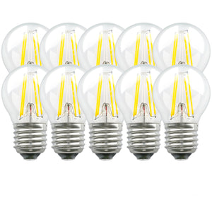 E27 4.5 Watts LED Golf Ball Bulbs, Warm White Dimmable, Pack of 10