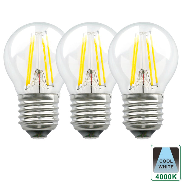 E27 5 Watts Dimmable LED Vintage Edison Globe Light Bulb, Pack of 3, 5 and 10