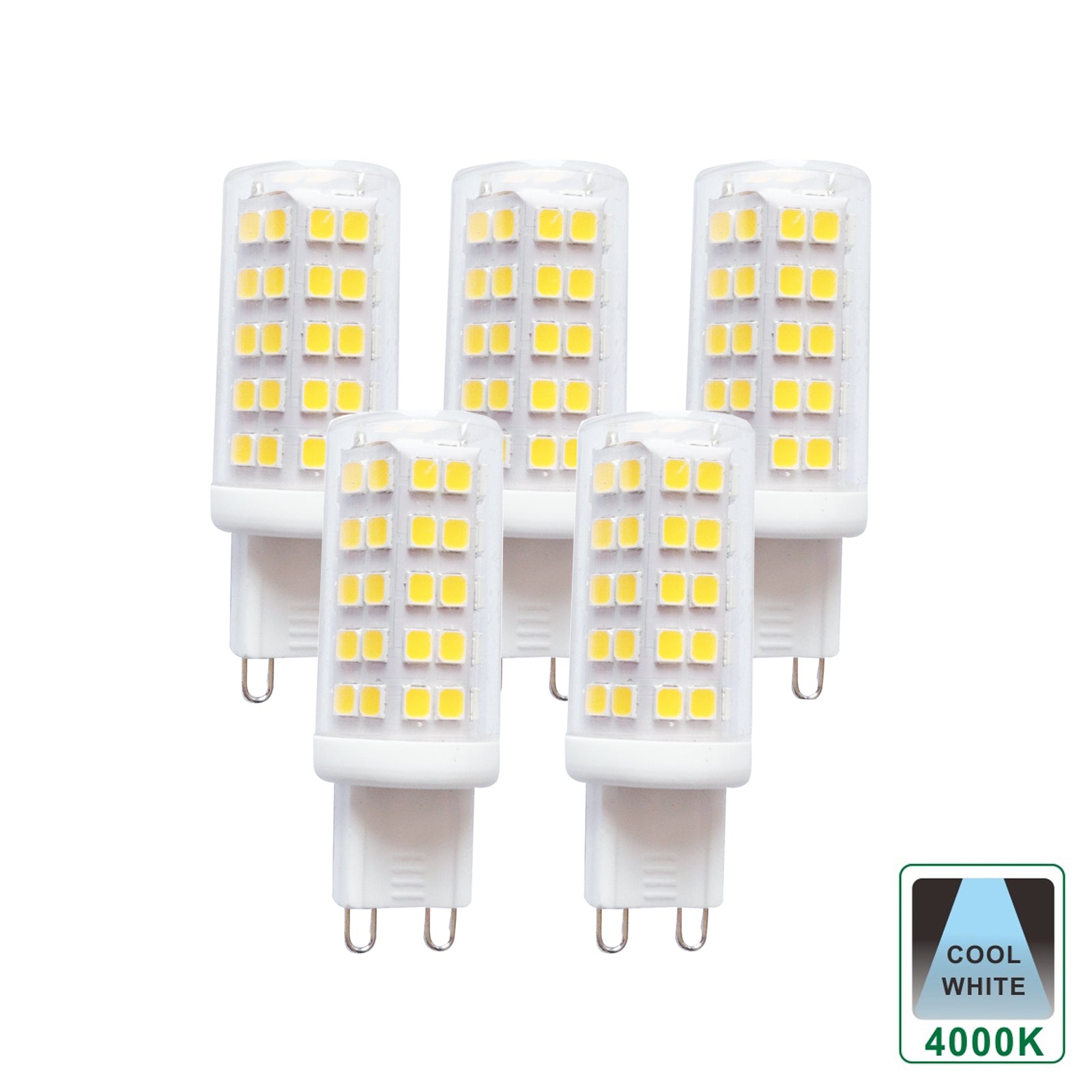 Harper Living G9 4W Cool White Dimmable Capsule LED Bulbs, Pack of 5