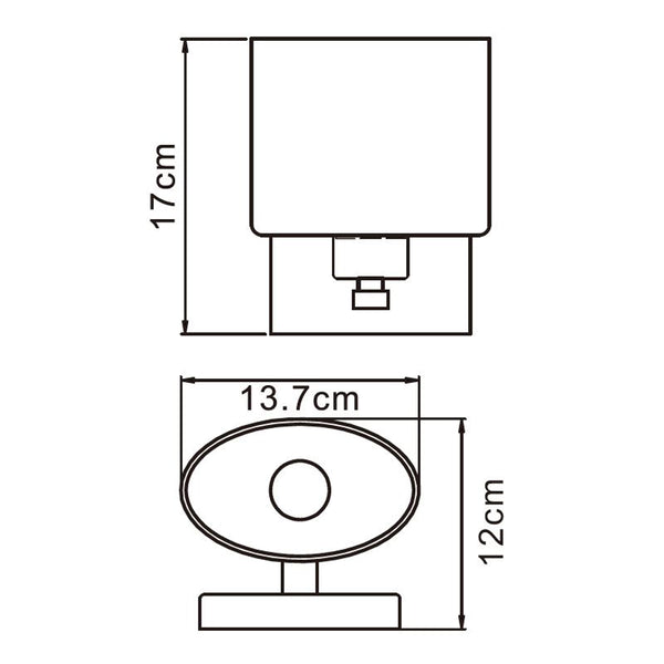 BIANCO 1xE14 Wall Light, On/Off Switch, Polished Chrome, Oval Shade